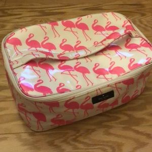 Kate Spade flamingo print cosmetic bag
